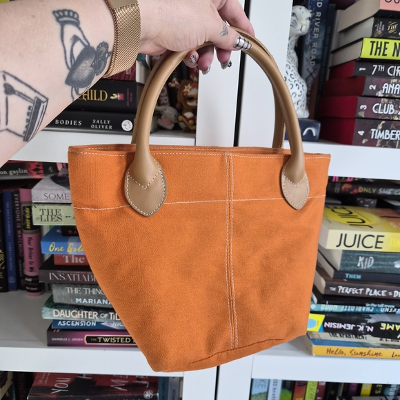 Orange Suede Tote Bag - Picture 2 of 7